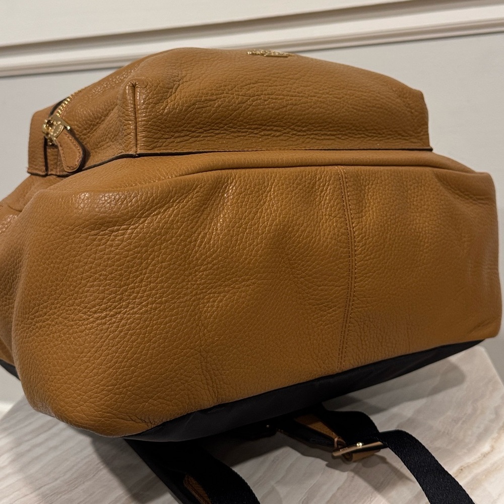 Coach Backpack Tan Pebbled Leather Large Charlie Backpack - Picture 9 of 17